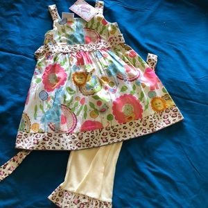 Animal print set 4/5t